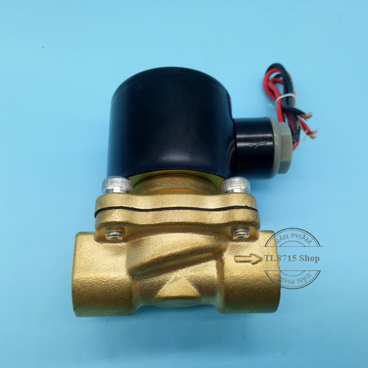 Van nước đóng mở bằng điện phi 21mm thường đóng/220V thân van và cuộn dây bằng đồng, van điện từ, van nước điện từ