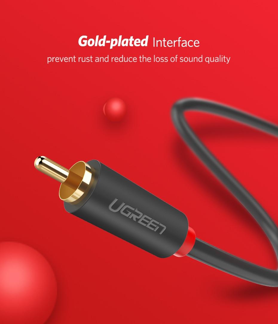 Cáp AV 2 đầu Hoa sen ( RCA ) dài 3M Ugreen 10519
