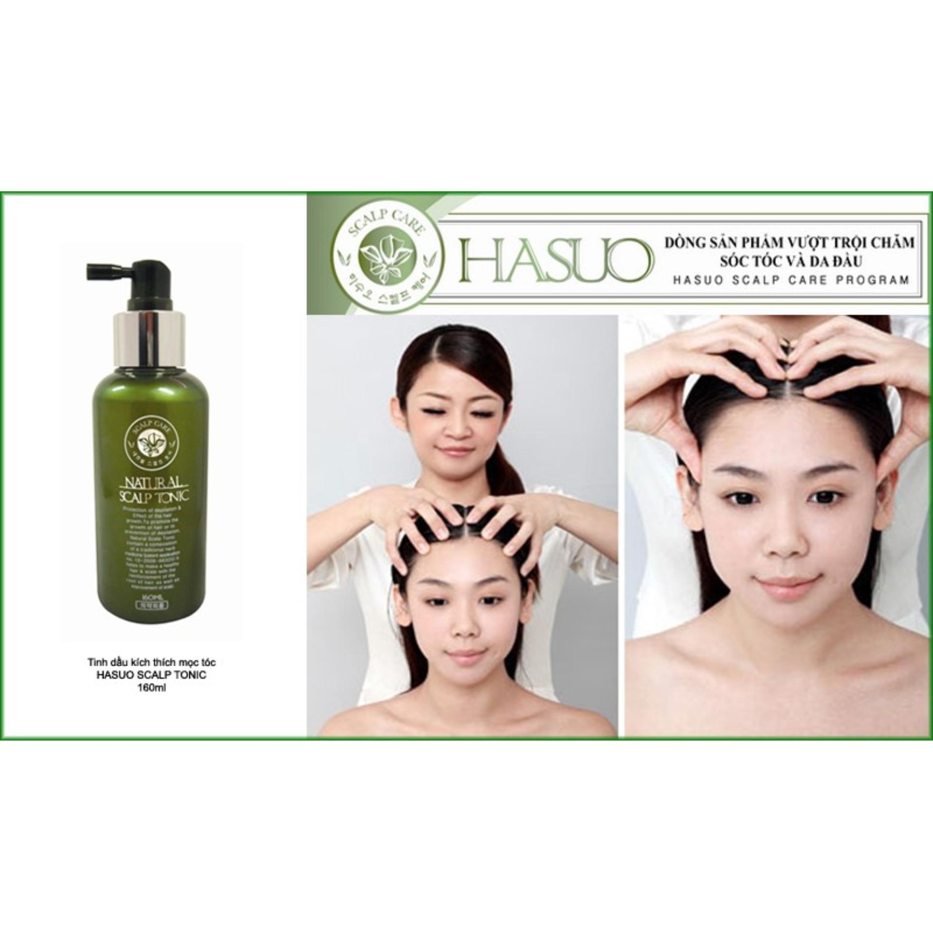 Combo gội xả chống rụng tóc và kích thích mọc tóc Hasuo 300ml/230ml