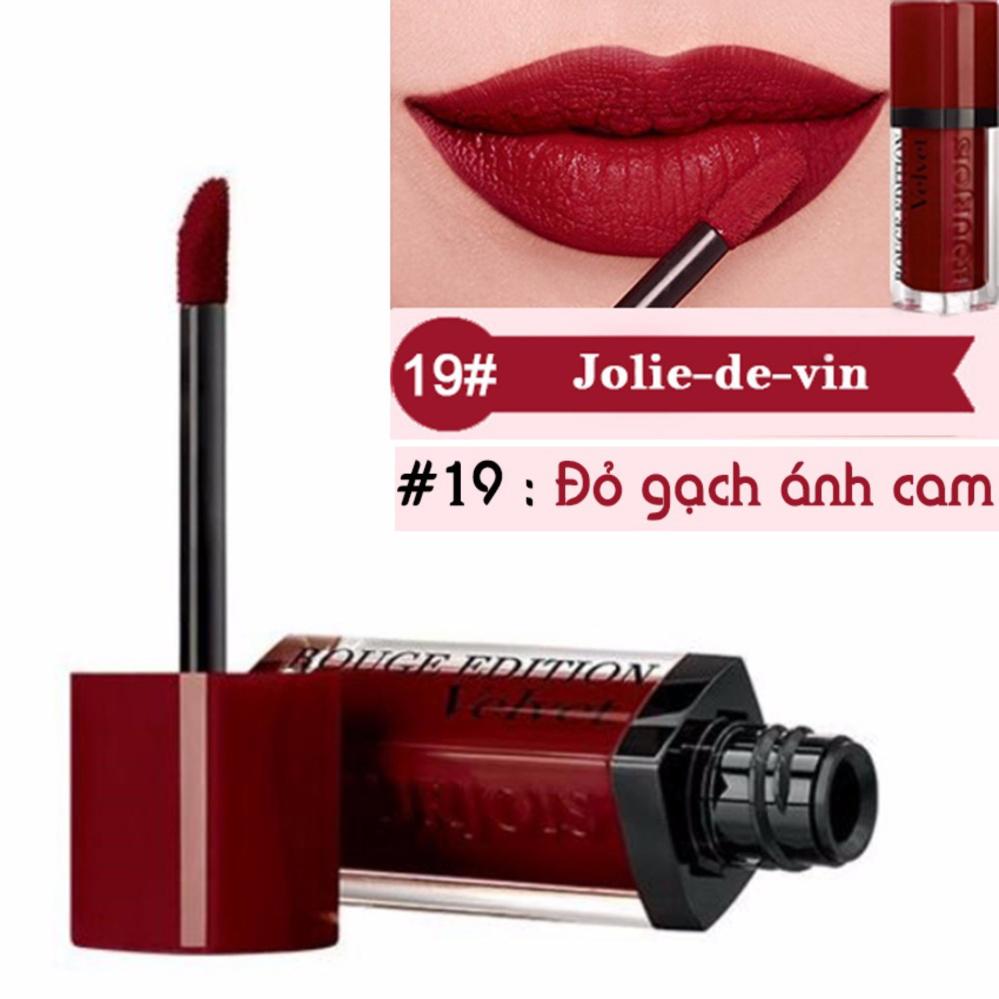 Son Bourjois Rouge Edition Velvet 7.7ml màu 19 - Jolie de vin - Màu đỏ gạch ánh cam