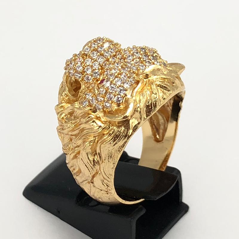 [HCM]NHẪN NAM SƯ TỬ MẠ VÀNG 18K CAO CẤP