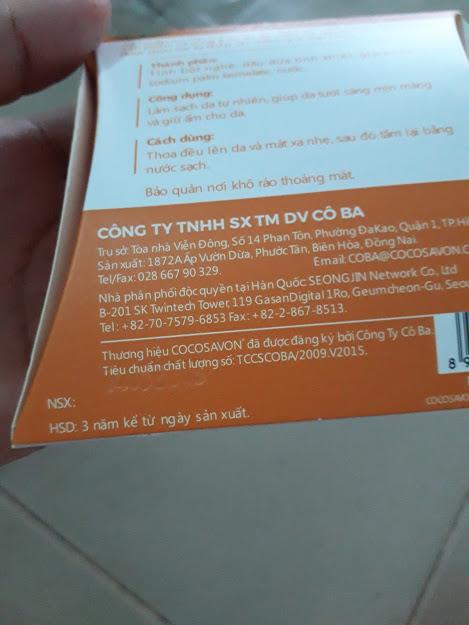 Xà bông tắm nghệ Cocosavon 100gr