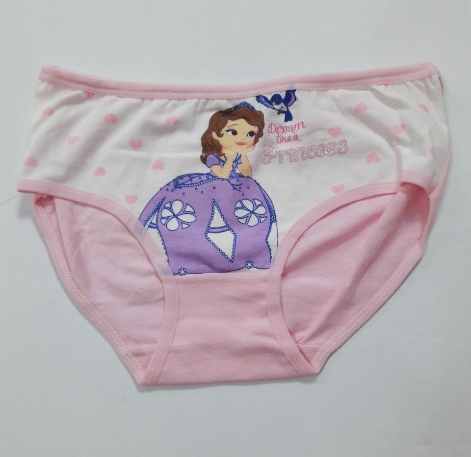COMBO 5 QUẦN CHIP BÉ GÁI COTTON IN HÌNH SOFIA(22-28kg)