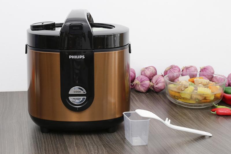 Nồi cơm điện nắp gài Philips HD3132/68 (Vàng Đồng)