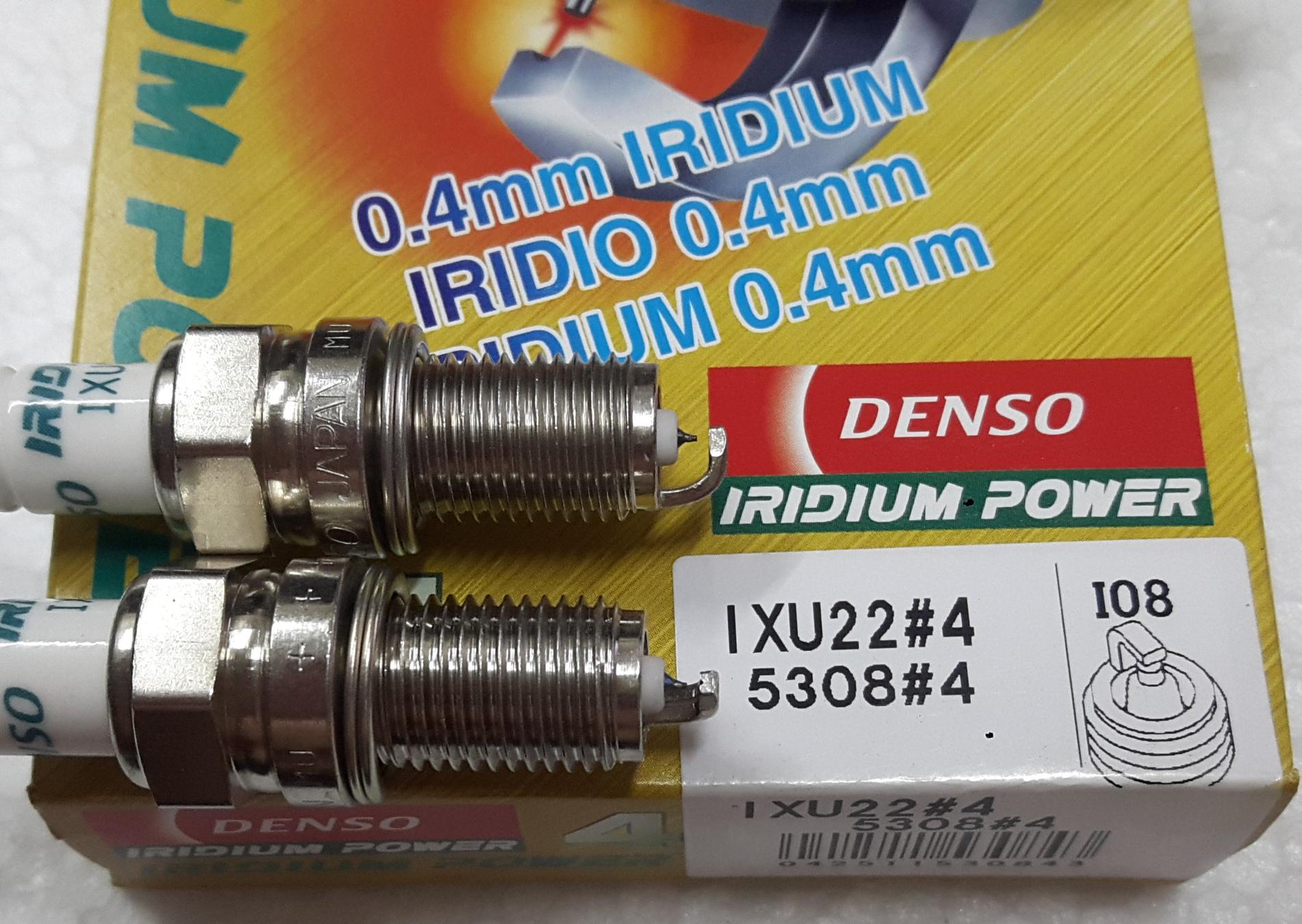 Bộ 4 Bugi DENSO IRIDIUM POWER IXU22  Bugi cho xe Spark - Made in Japan.