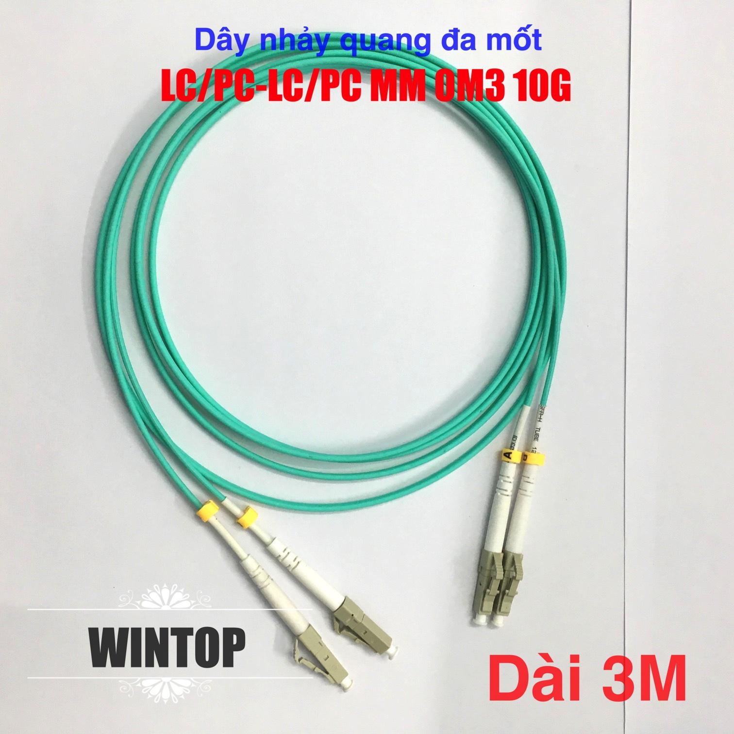 [HCM]Dây nhảy quang Multimode OM3 LC/PC-LC/PC 10Gb dài 1M/2M/3M/5M/10M/15M Duplex