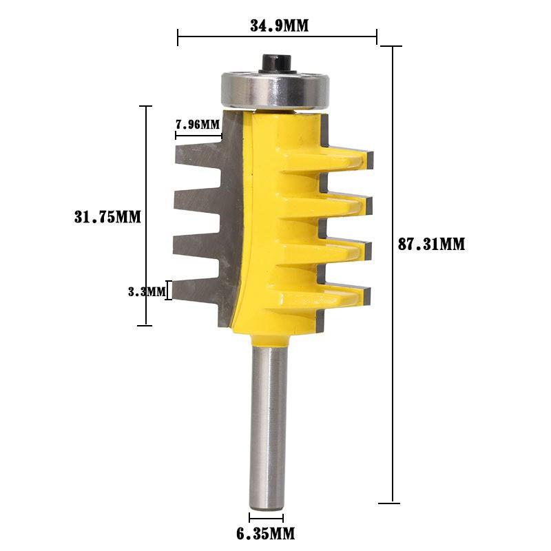 Mũi phay gỗ ghép răng lược, cốt 6.35mm