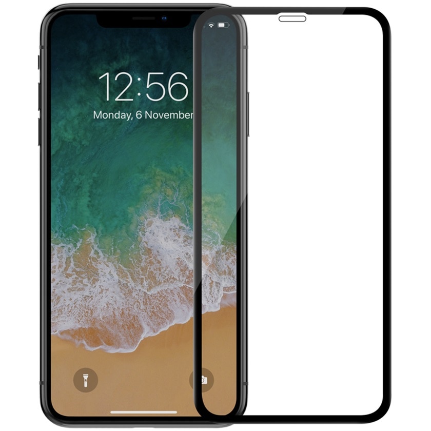 Miếng Dán Kính Cường Lực 5D Full Màn Cho iPhone Xs Max (6.5 inch) - Đen