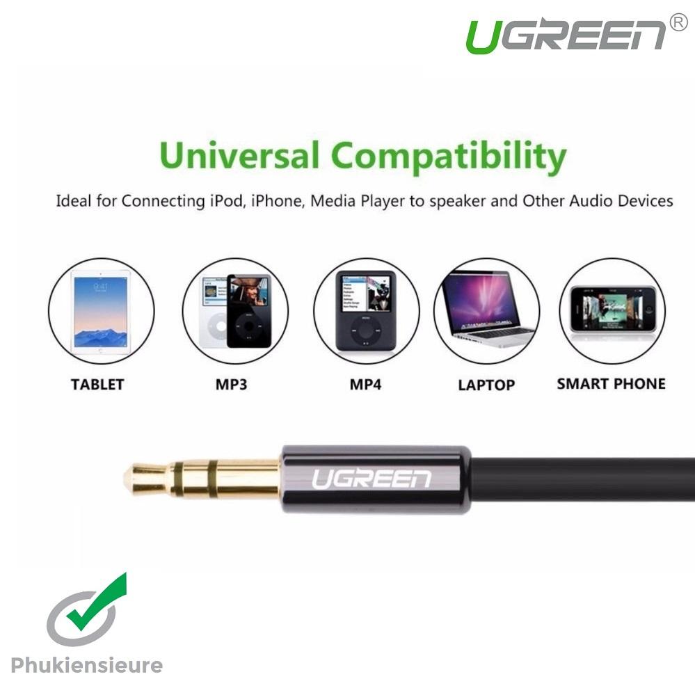 Cáp audio 3.5mm ra 2 đầu RCA 1.5M UGREEN UG-10583 ( cao cấp)