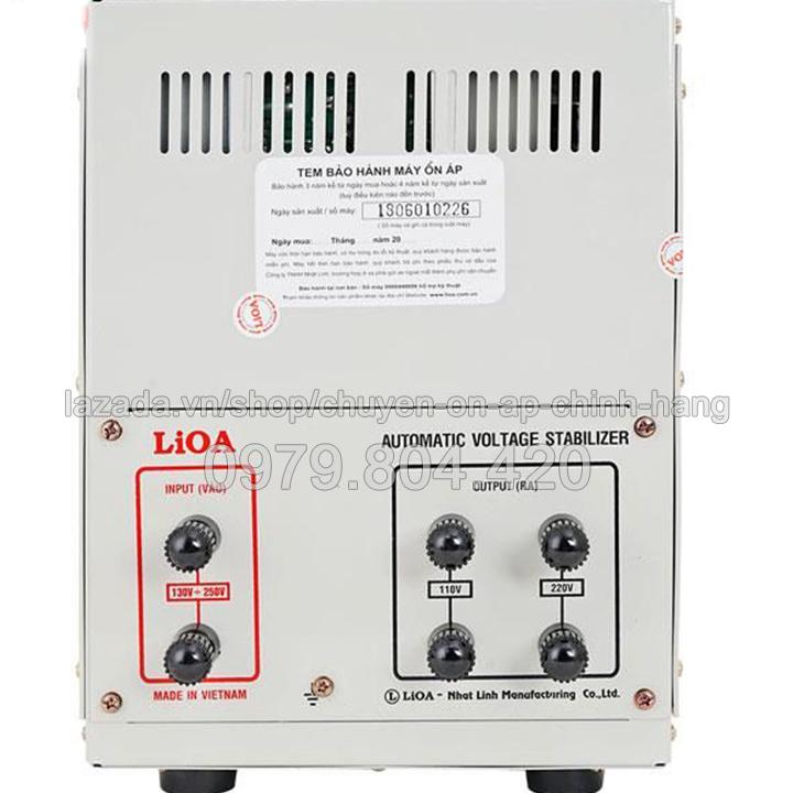 Ổn Áp Lioa 3KVA 1 Pha Dải 150-250V, Thế Hệ II 100% Dây Đồng