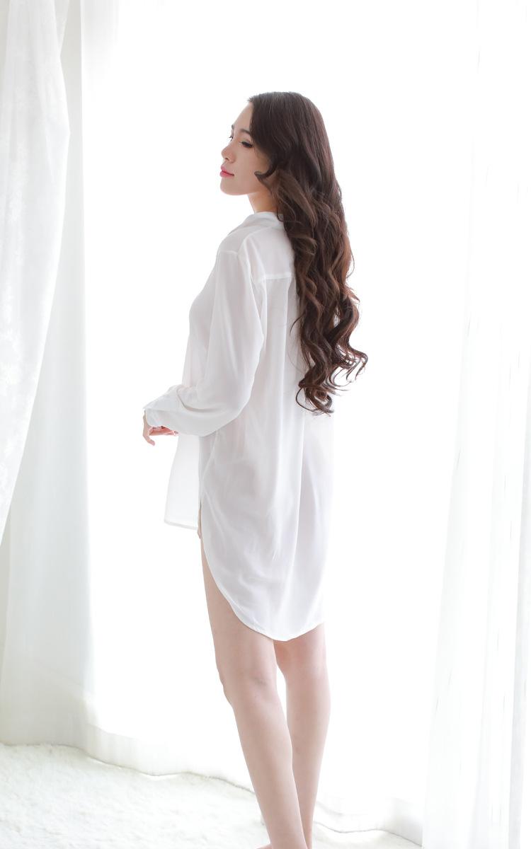 [HCM]Váy Ngủ Kiểu Sơ Mi Tay Dài CDAN66