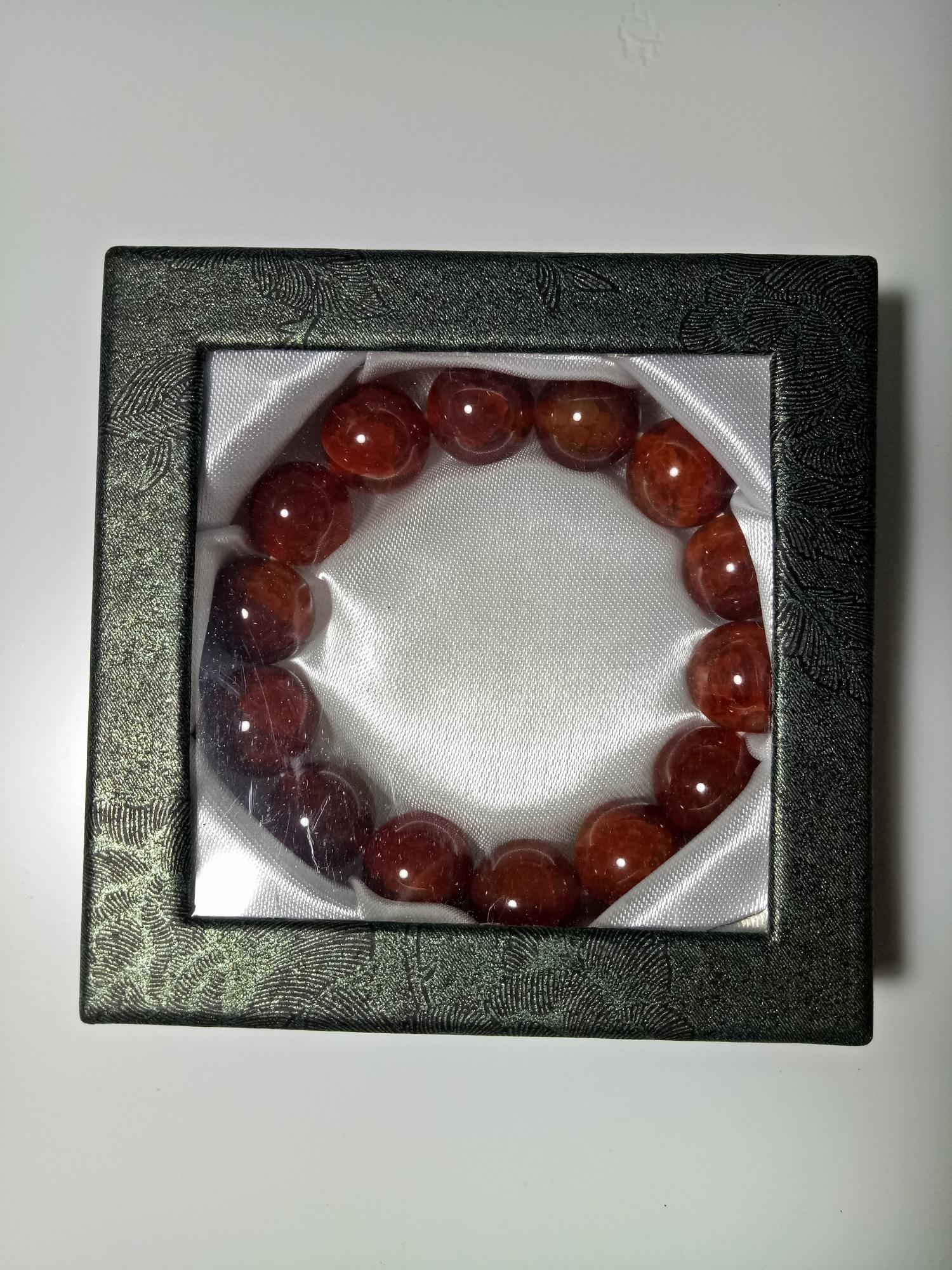 VÒNG TAY VẢY RỒNG ĐỎ (12 LI)