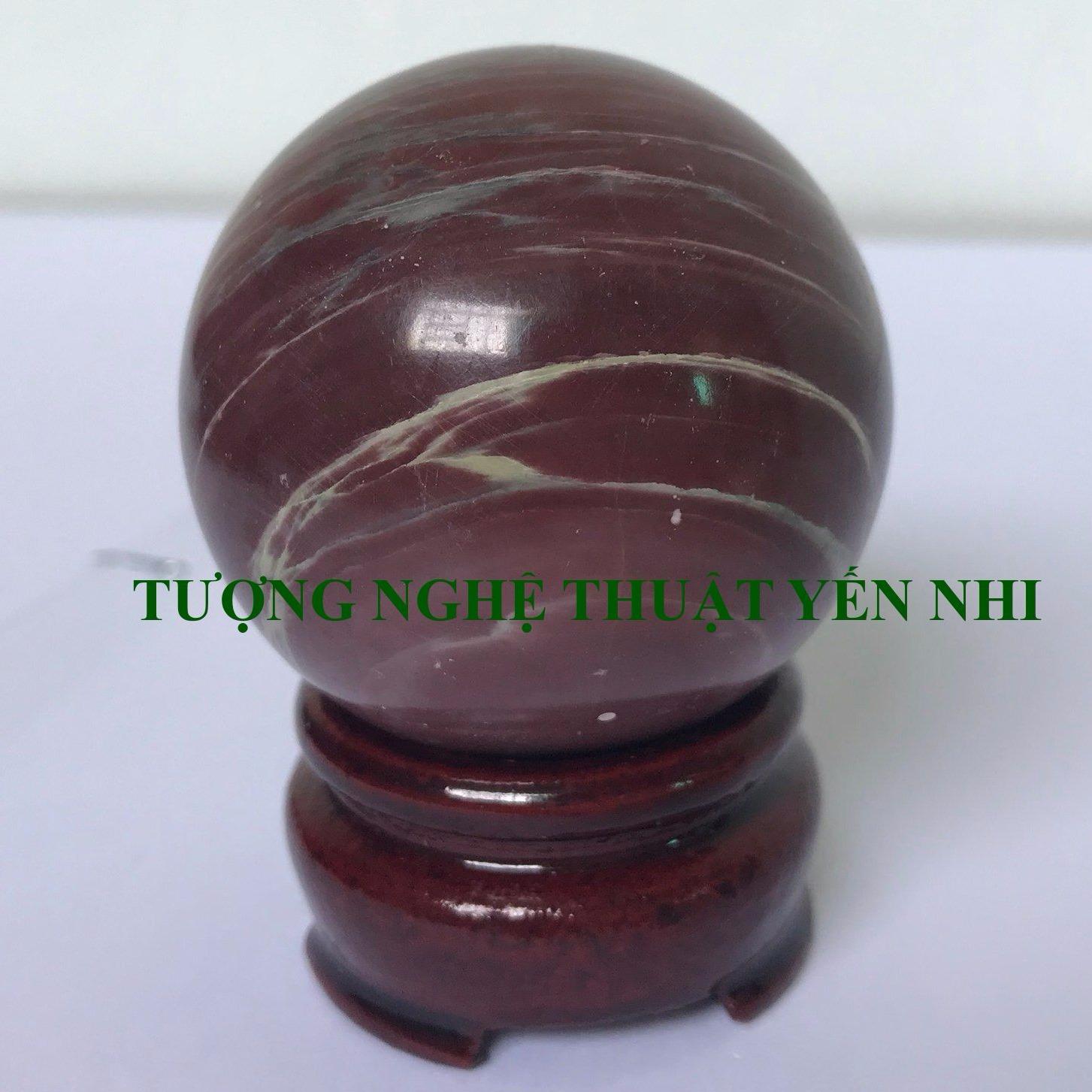 Quả cầu phong thủy đá Thổ cẩm thiên nhiên 100% (đk 5cm)
