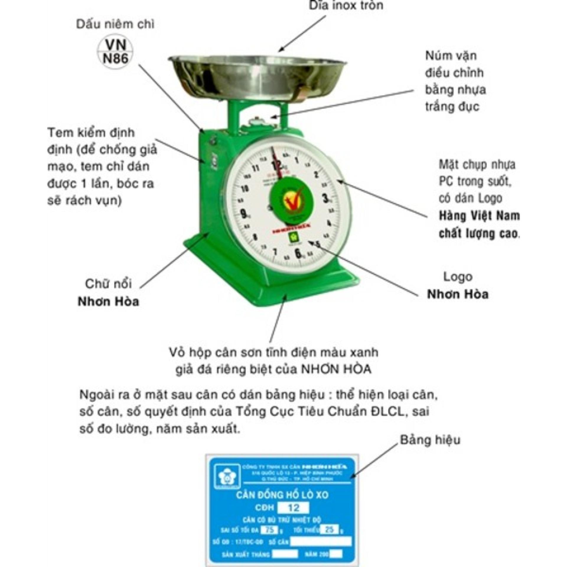 Cân 5 kg Nhơn Hoà NHS-5  (Xanh lá)