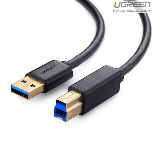 Cáp USB 3.0 AM to BM 2m Ugreen 10372 (Đen)
