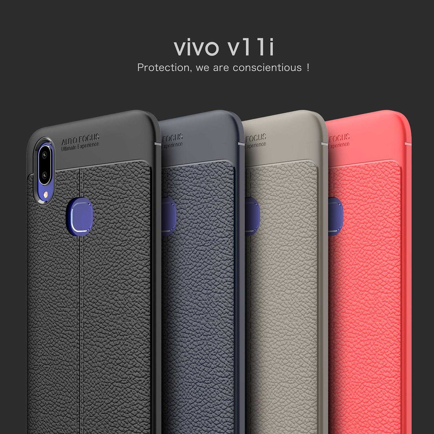 Ốp Silico Vân Da Cho Vivo V11i - Auto Focus