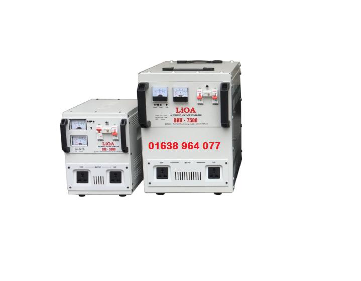 Ổn áp LiOA 7,5KVA dải 90V-250V DRI-7500 II thế hệ mới, dây đồng 100%