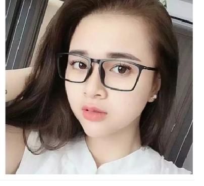 [HCM]Kính gọng dẻo vuông mới  (Đen tròng trắng)