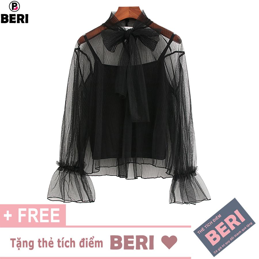 Áo ren thắt nơ tiểu thư BERI