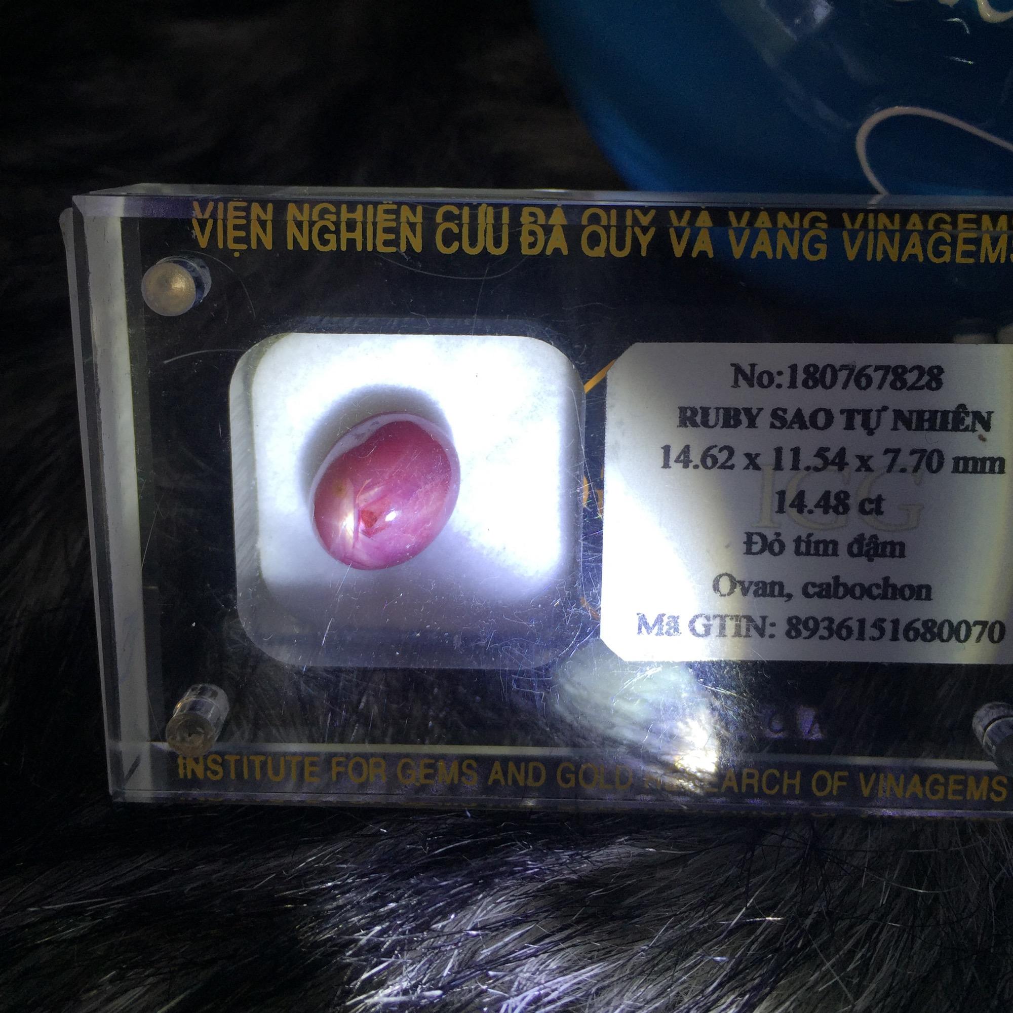 RUBY SAO TỰ NHIÊN   ĐÃ CÓ GIẤY KIỂM ĐỊNH CỦA NHÀ NƯỚC