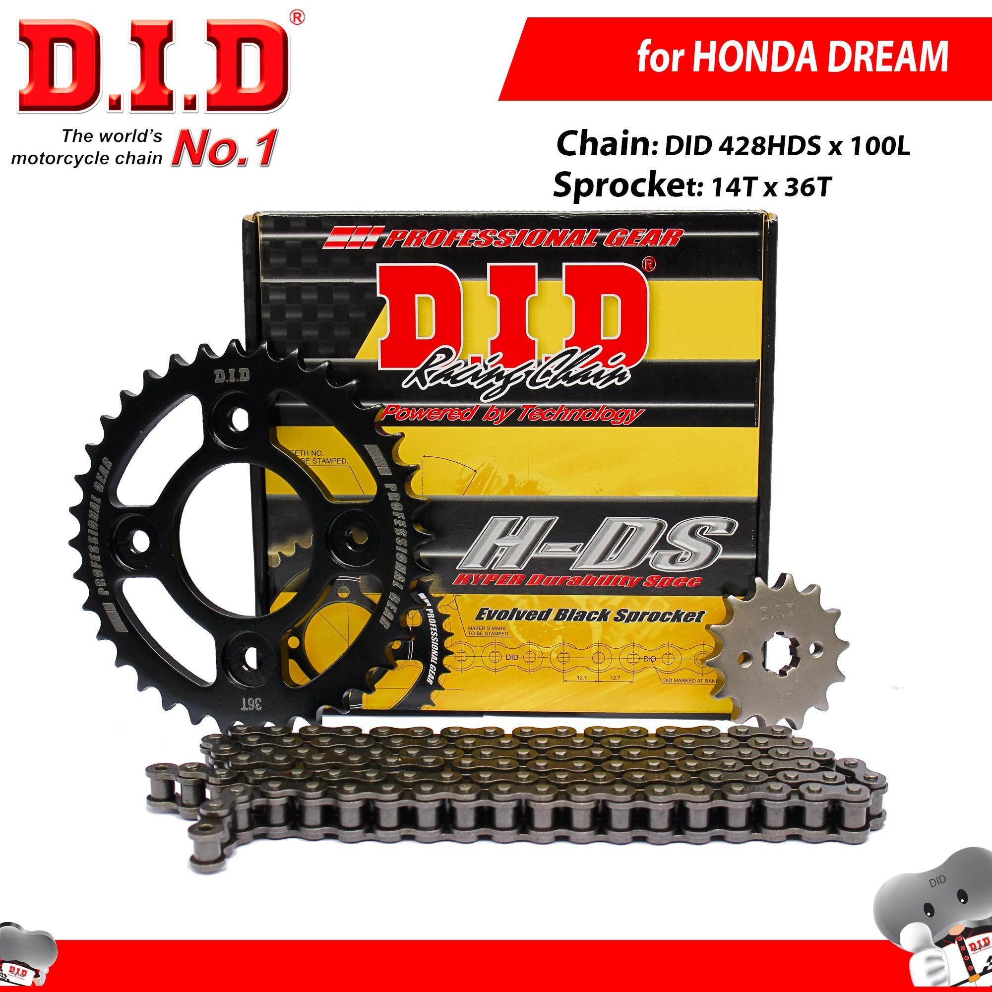 Nhông sên dĩa xe DID Honda Dream – Sên đen 10ly ( Thái Lan )