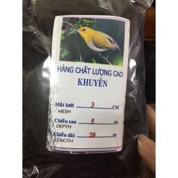 Lưới bẫy chim khuyên mắt lưới 3cm cao 5m dài từ 20 tới 70m cao cấp