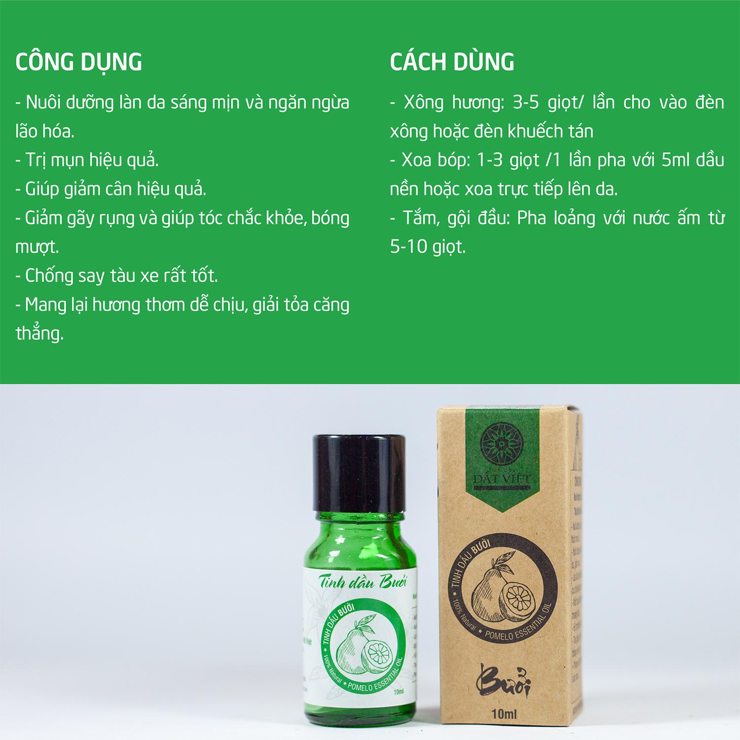 [HCM]Combo 02 Tinh Dầu Bưởi Đất Việt (10ml)