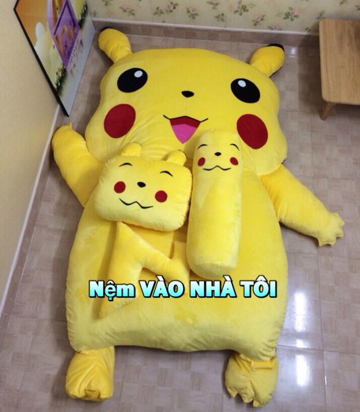 Nệm hình thú Cao Cấp Nhật Bản Pikachu Vao Nha Toi BA0022