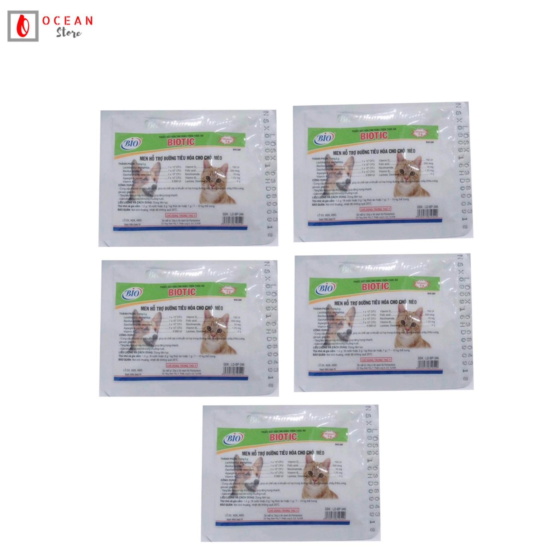 Thuốc hỗ trợ tiêu hóa cho chó mèo - 05 gói Biotic