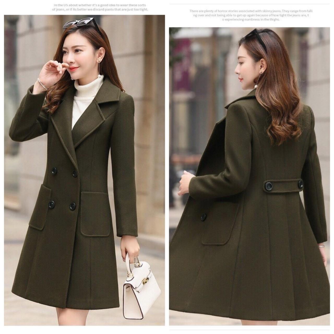 [HCM]ÁO KHOÁC DẠ DÁNG CỔ VEST CAO CẤP - hàng nhập