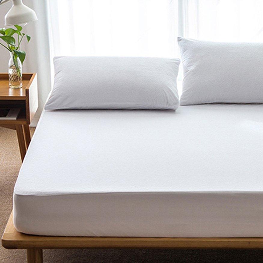 WARM 100*190cm Cotton Matress Cover Solid Color Waterproof Dust-Proof Mattress Protector