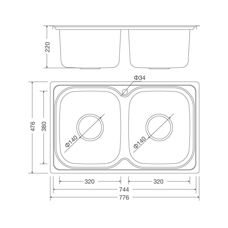 Chậu rửa chén MS 1001 NEW