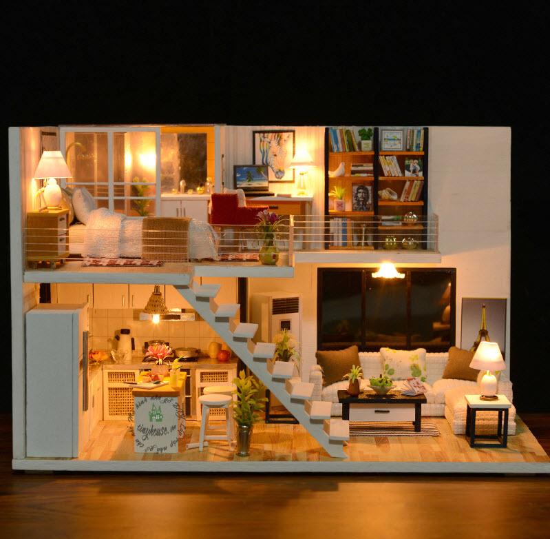 Mô hình nhà gỗ DIY Biệt thự thành phố 4