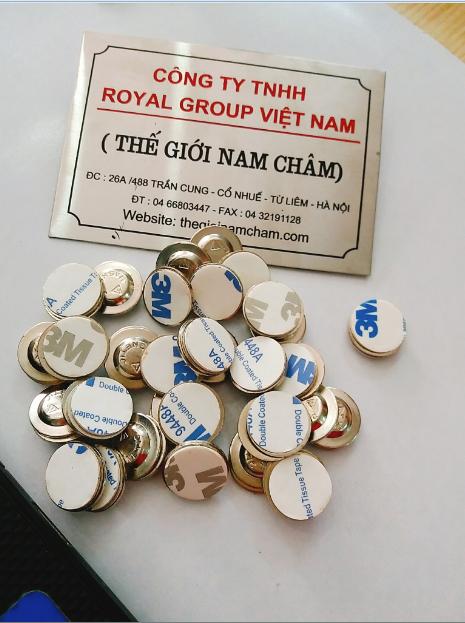 25 cái Cài áo Nam châm 1 nút tròn (Nam châm thẻ tên)