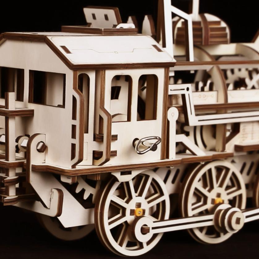 Đồ chơi cho bé Mô hình Đầu Máy Xe Lửa Chuyển Động Bằng Các Bánh Răng RobotimeLife Mechanical Gears