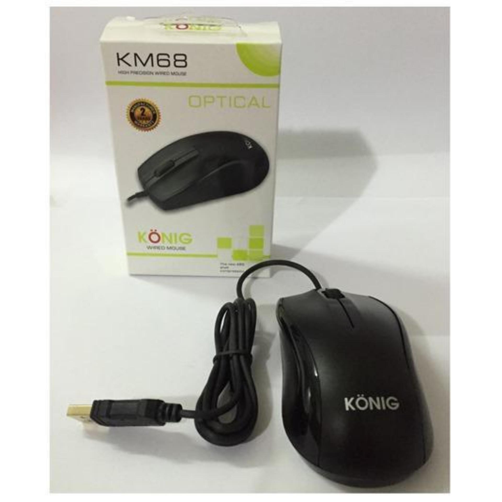 Chuột quang có dây Konig KM68 (Đen)