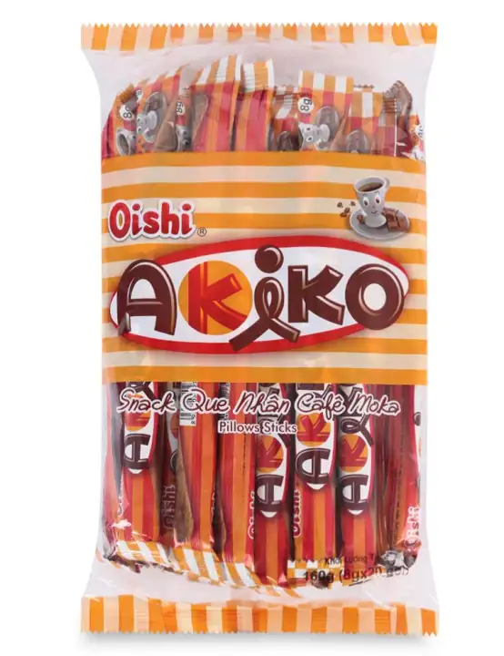 Bánh Snack Que Nhân Cà Phê Moka Akiko Oishi Gói 160G | Lazada.vn