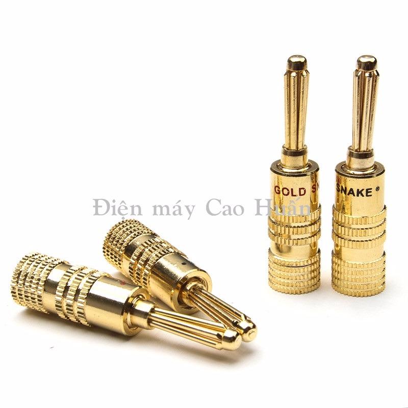 Jack loa Bắp chuối mạ đồng gold snake ( 2 cặp )