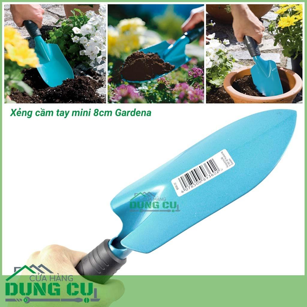 Xẻng làm vườn, làm đất trồng cây Mini 8cm Gardena thép cao cấp