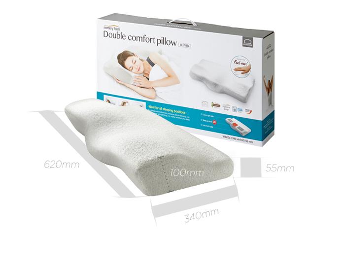 Gối Memory foam 50D Hình chữ nhật Lock&Lock Trắng HLW114