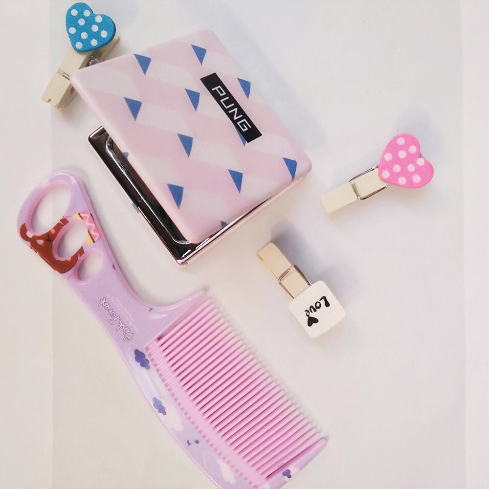 Combbo 1 gương trang điểm + 1 lượt mini cute phô mai que PHỤ KIỆN 68