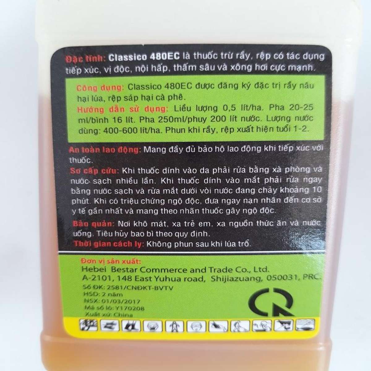 Thuoc trừ rầy Classico 480EC (250ml) trừ rầy nâu hại lúa, rệp sáp hại cà phê