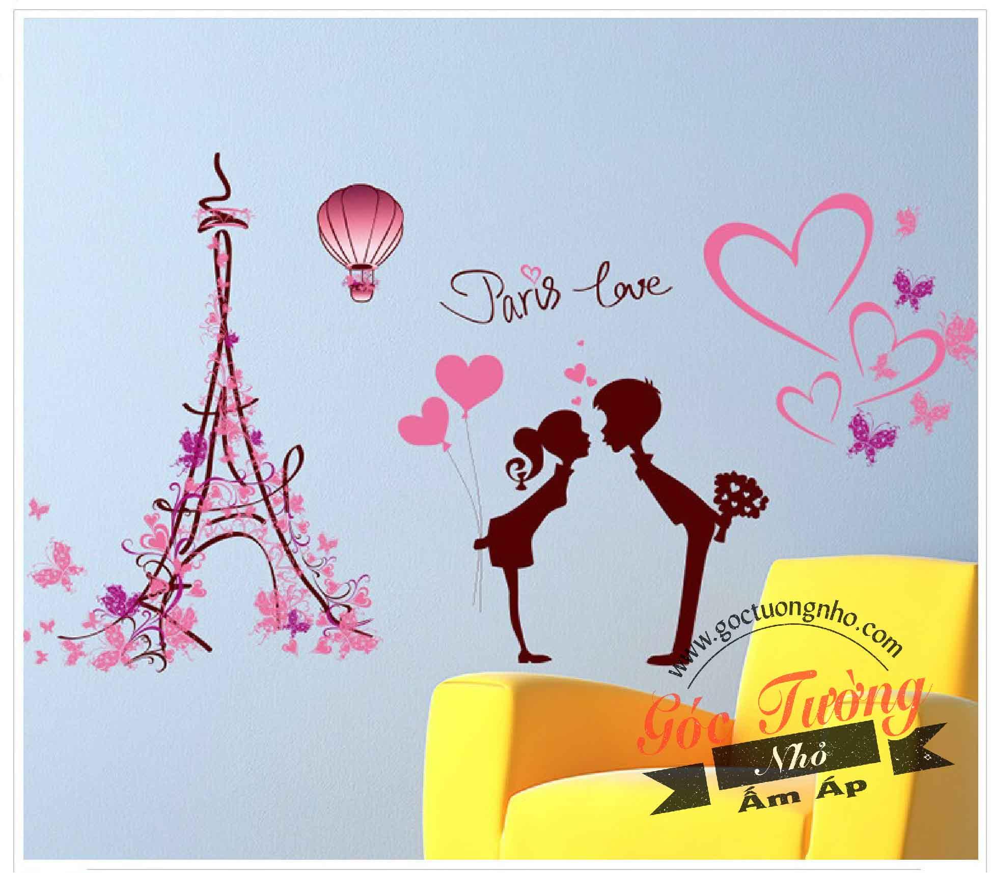 DECAL DÁN TƯỜNG HÌNH TÌNH NHÂN XL7120
