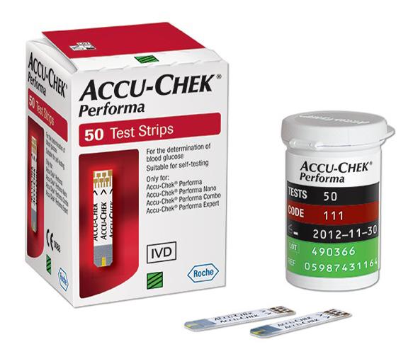 Que thử đường huyết Accu check Performa hộp 50 que