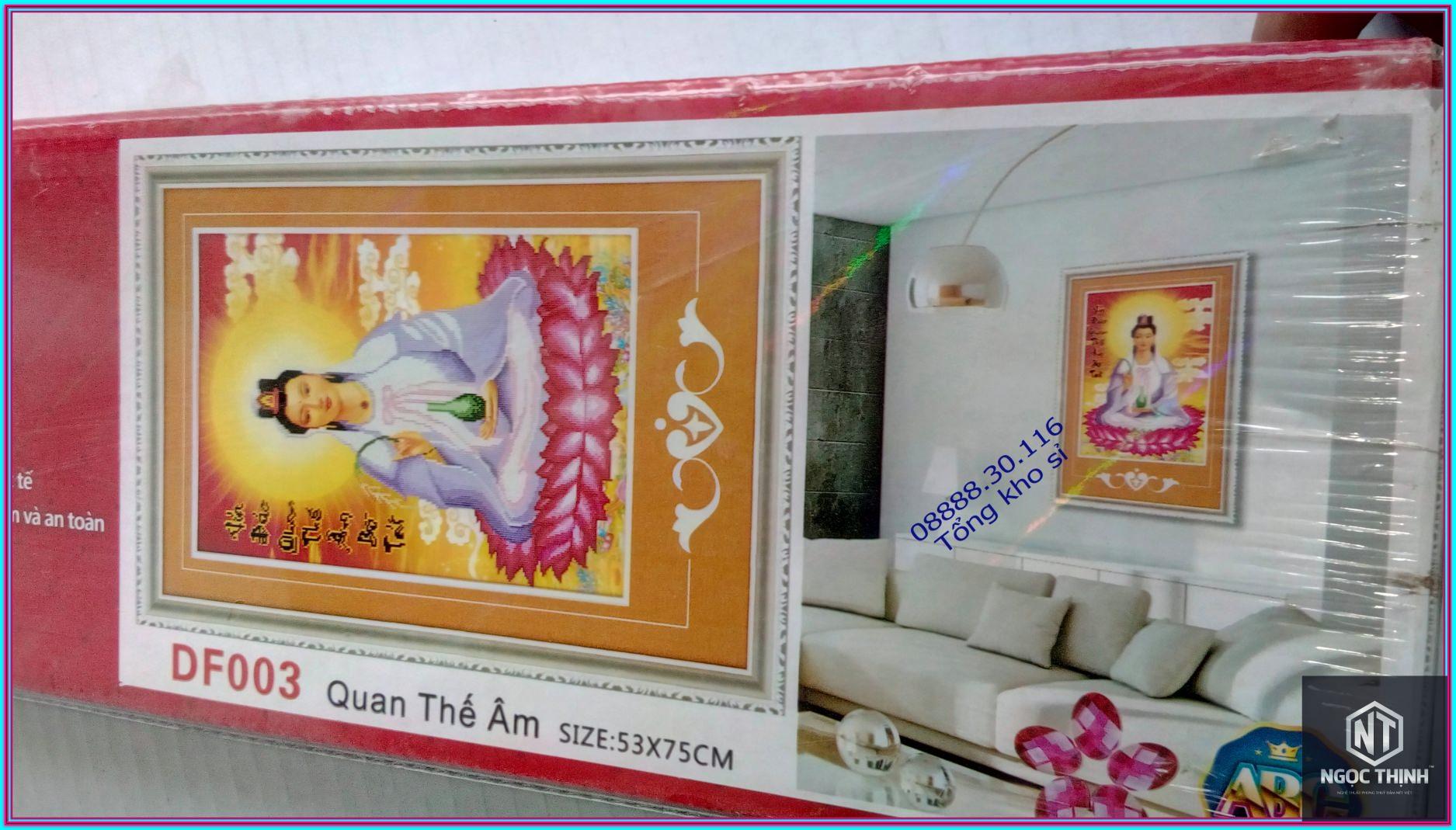 Tranh đính đá Phật bà DF003-Ngọc Thịnh