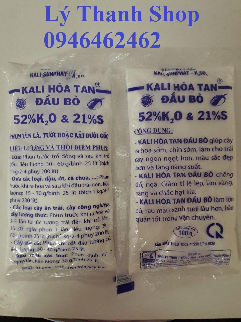 Phân Khoáng  KALI TAN ĐẦU BÒ 100G-COMBO 2 GÓI