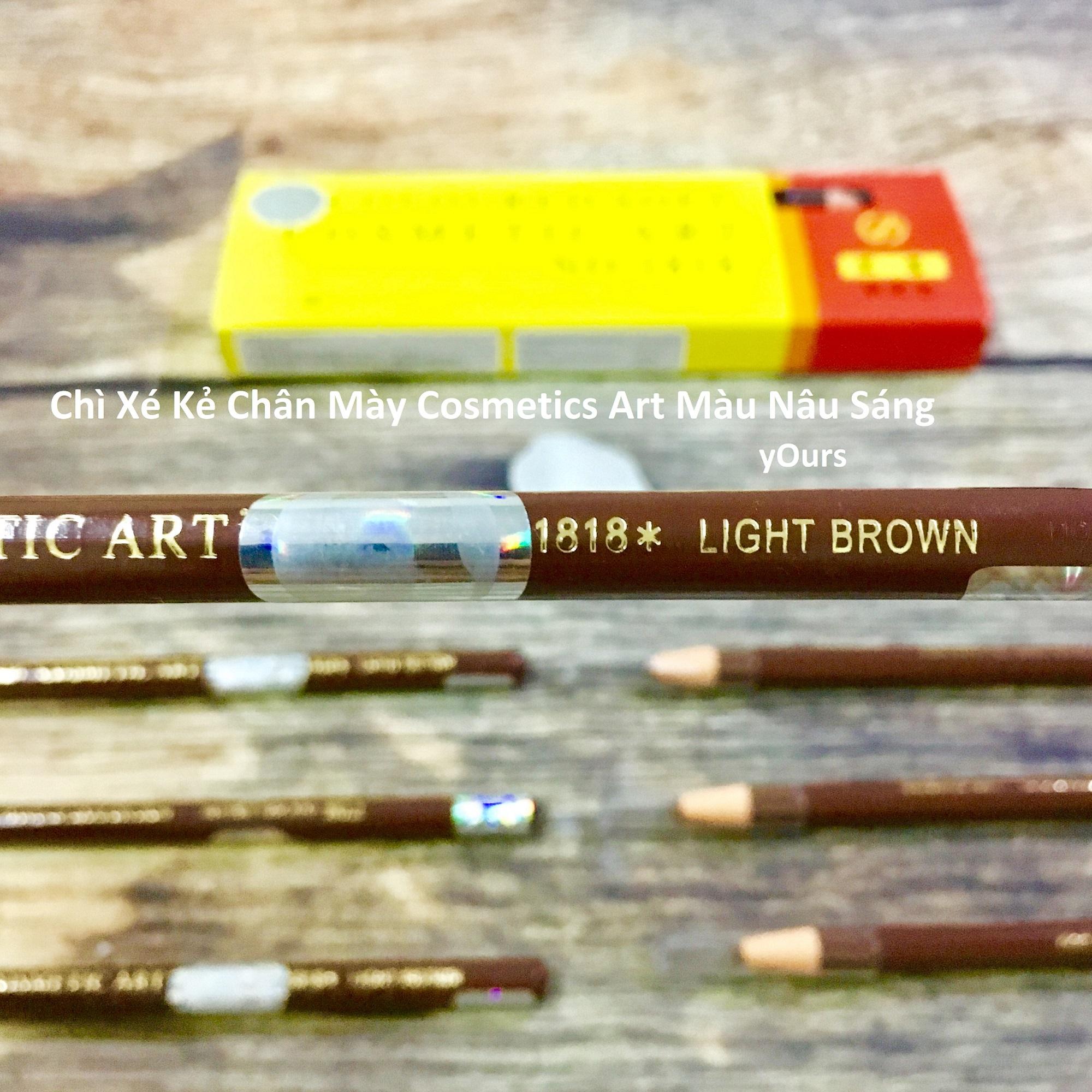 [Combo 2 Cây]  Chì Xé Kẻ Chân Mày Cosmetic Art Eyebrow Pencil Màu Nâu Sáng 2 Tem 1818 No.2 - Chì Kẻ Mày Cosmetic Art Eyebrow Pencil Màu Nâu Sáng 2 Tem 1818 No.2 - Chì Xé Cosmetic Art Eyebrow Pencil Màu Nâu Sáng 2 Tem 1818 No.2