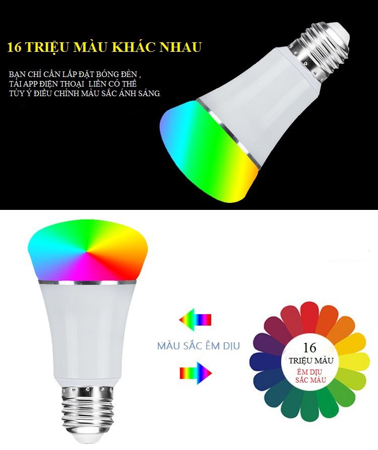 Bóng Đèn LED Thông Minh Điều Chỉnh RGB Trên Điện Thoại