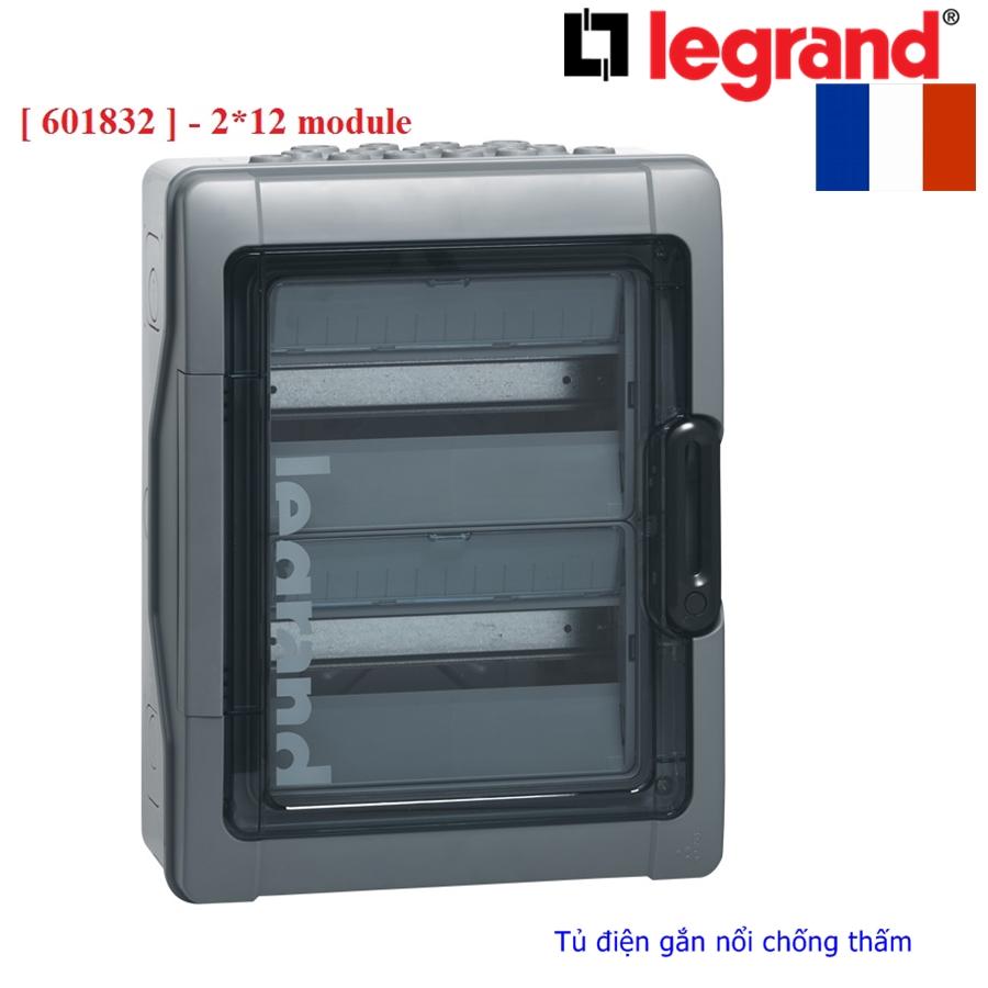 Tủ điện gắn nổi chống thấm nước 2*12 modules - Legrand / Pháp + Bảo hành 24 tháng [601832]