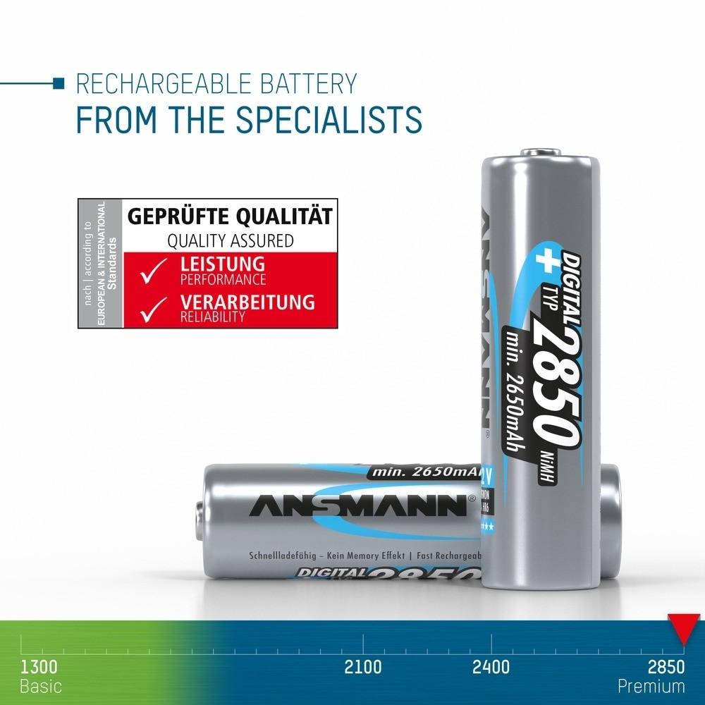 Vỉ 02 Pin Sạc ANSMANN AA 2850mAh